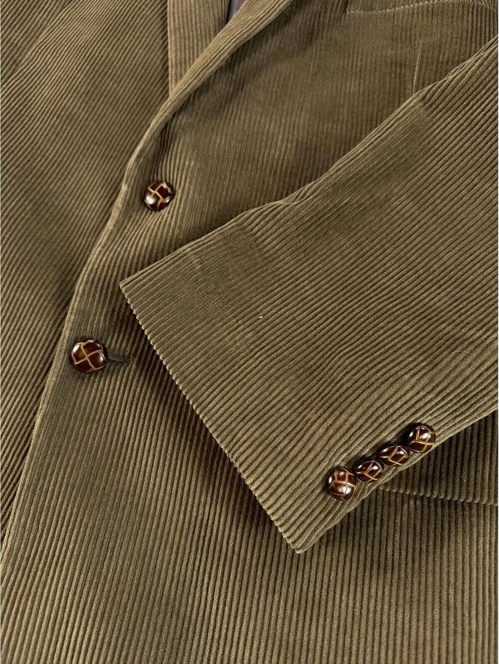 Ralph Lauren Men's‎ Brown Corduroy Blazer Jacket 48L 100% Cotton Business Causal